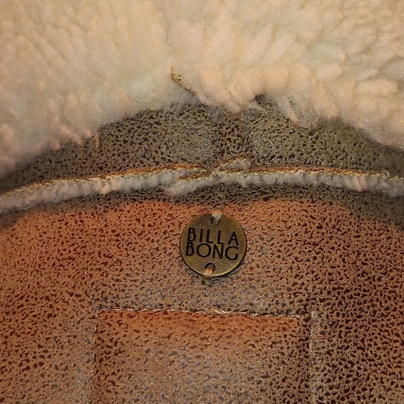 Billabong far and away faux shearling open jacket NWOT - Picture 5 of 8
